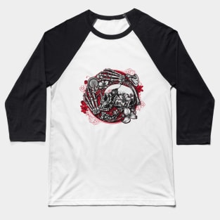 To All of Us Comes Death Skull and Bones Baseball T-Shirt